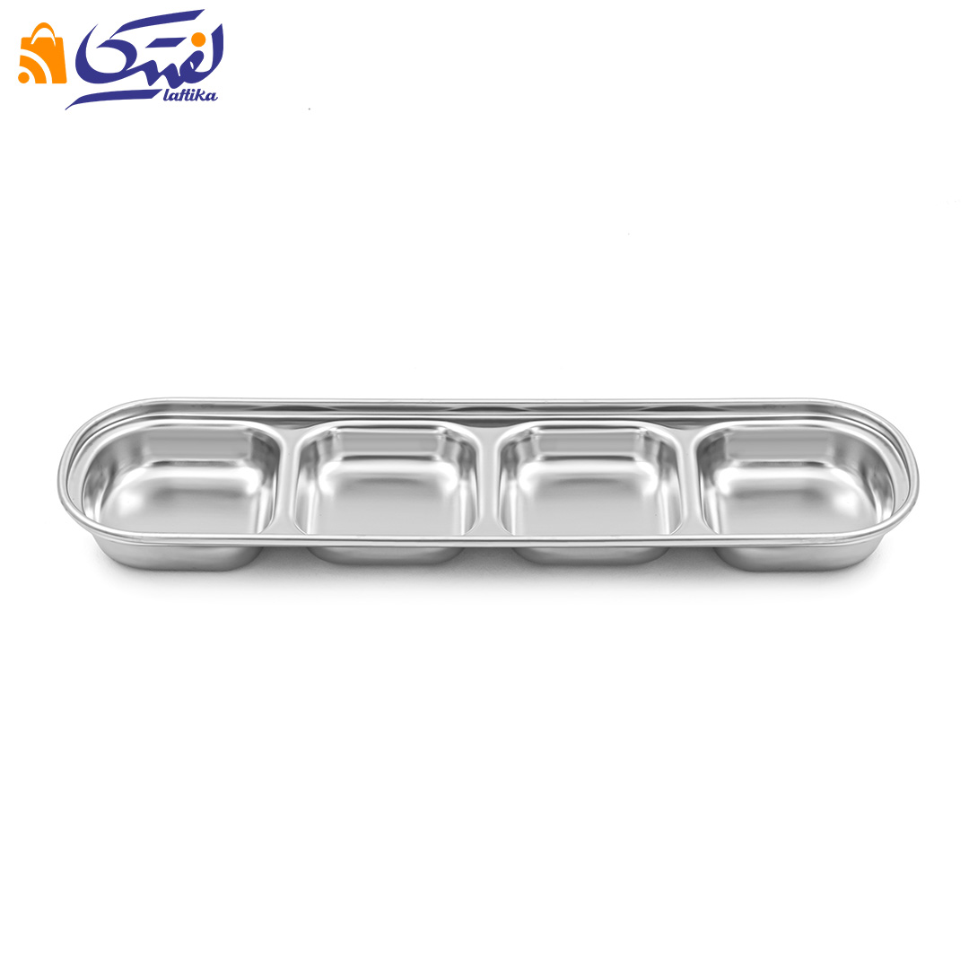 قیمت اردو خوری مستطیل چهار خانه مدل 4PC استیل