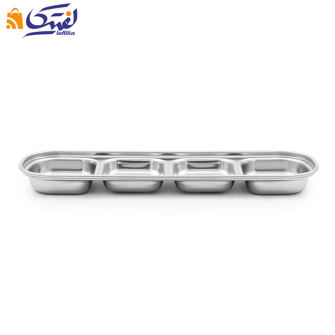 خرید اردو خوری مستطیل چهار خانه مدل 4PC استیل