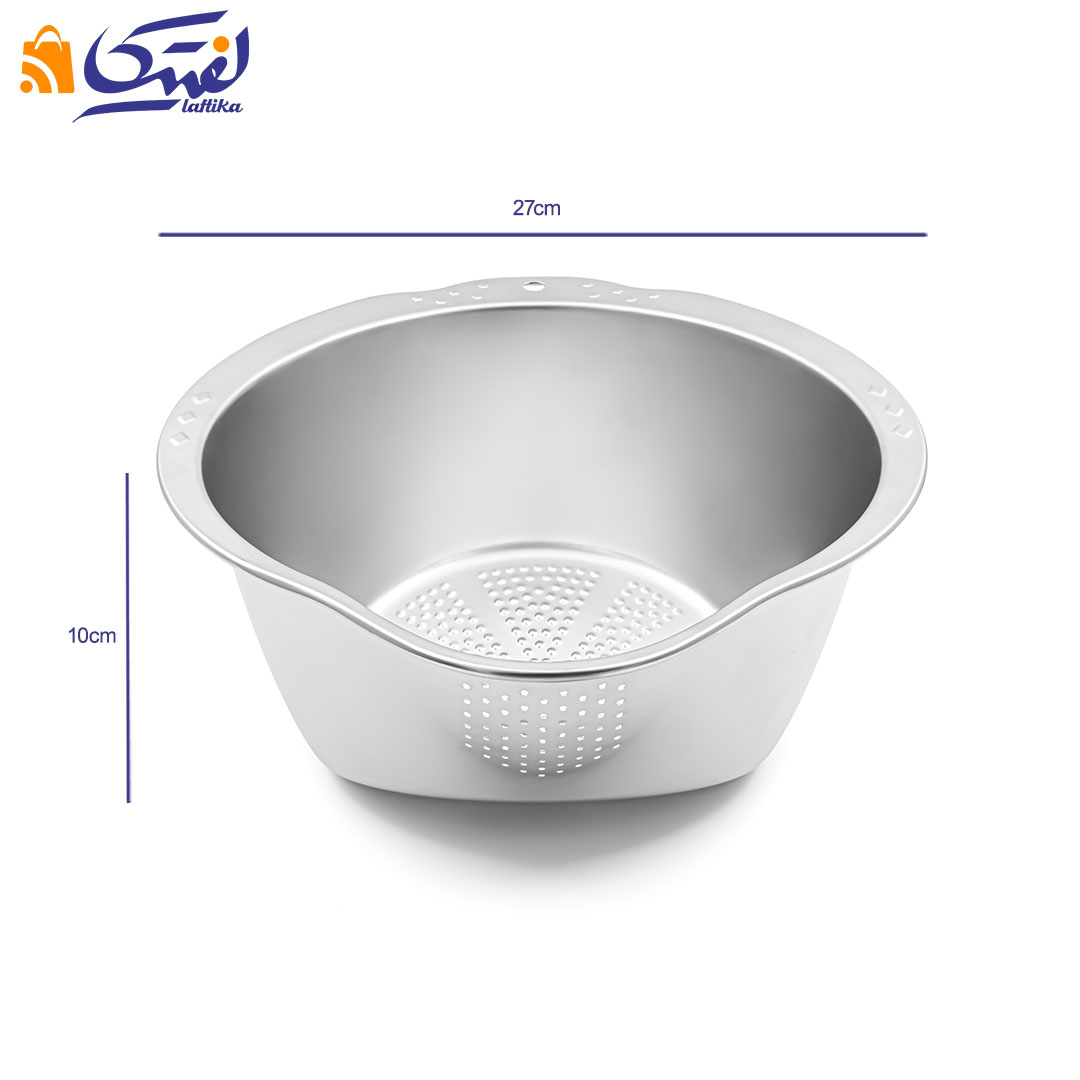 ابعاد آبکش استیل شستشو سبزیجات مدل W-24