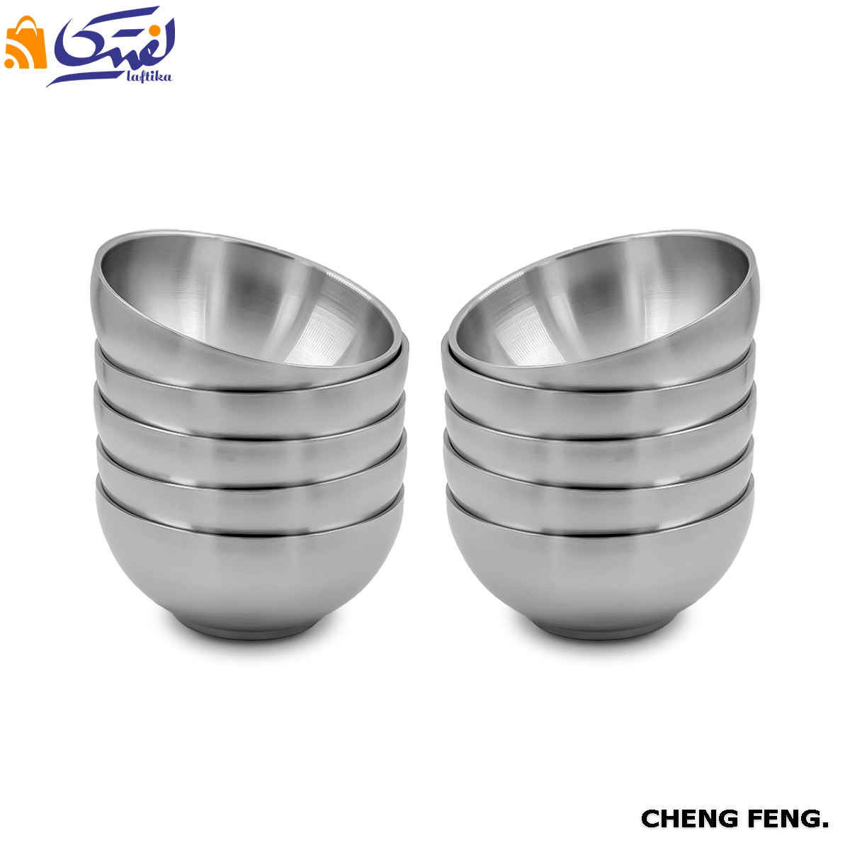 پیاله 10 عددی استیل CHENG FENG سایز 11.5