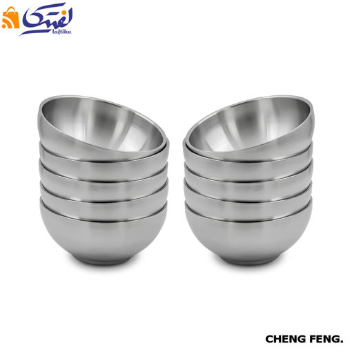 پیاله 10 عددی استیل CHENG FENG سایز 11.5