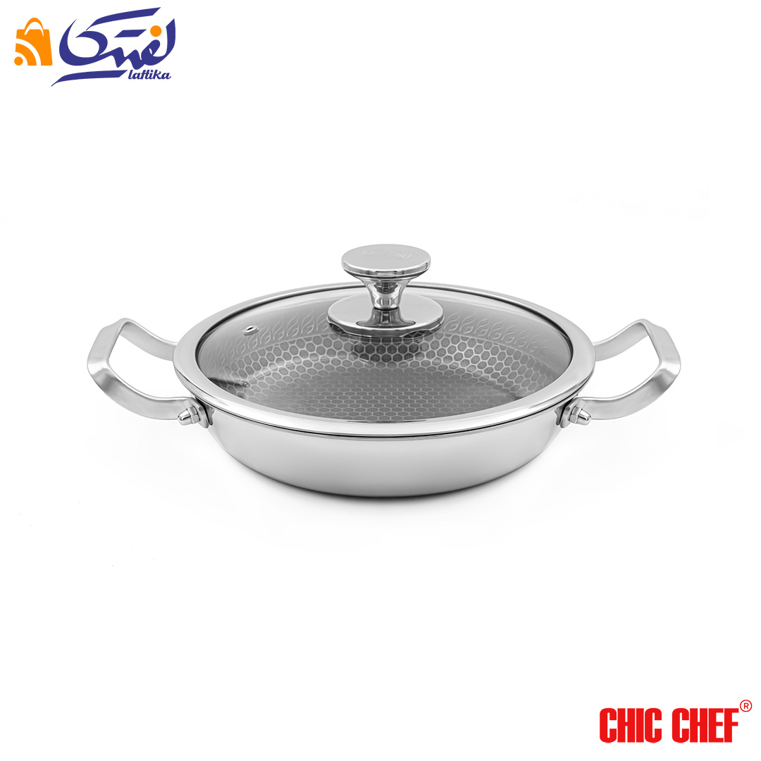 تابه استیل جدید CC8163-24 دو دسته چیک چف