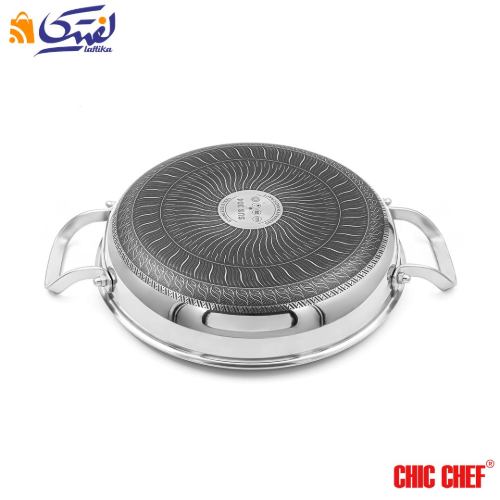 مشخصات تابه استیل کربنی CC8163-30 دو دسته چیک چف