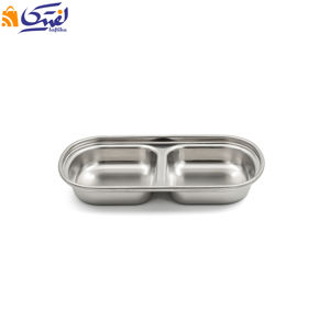 اردو خوری مستطیل دو خانه مدل 2PC استیل