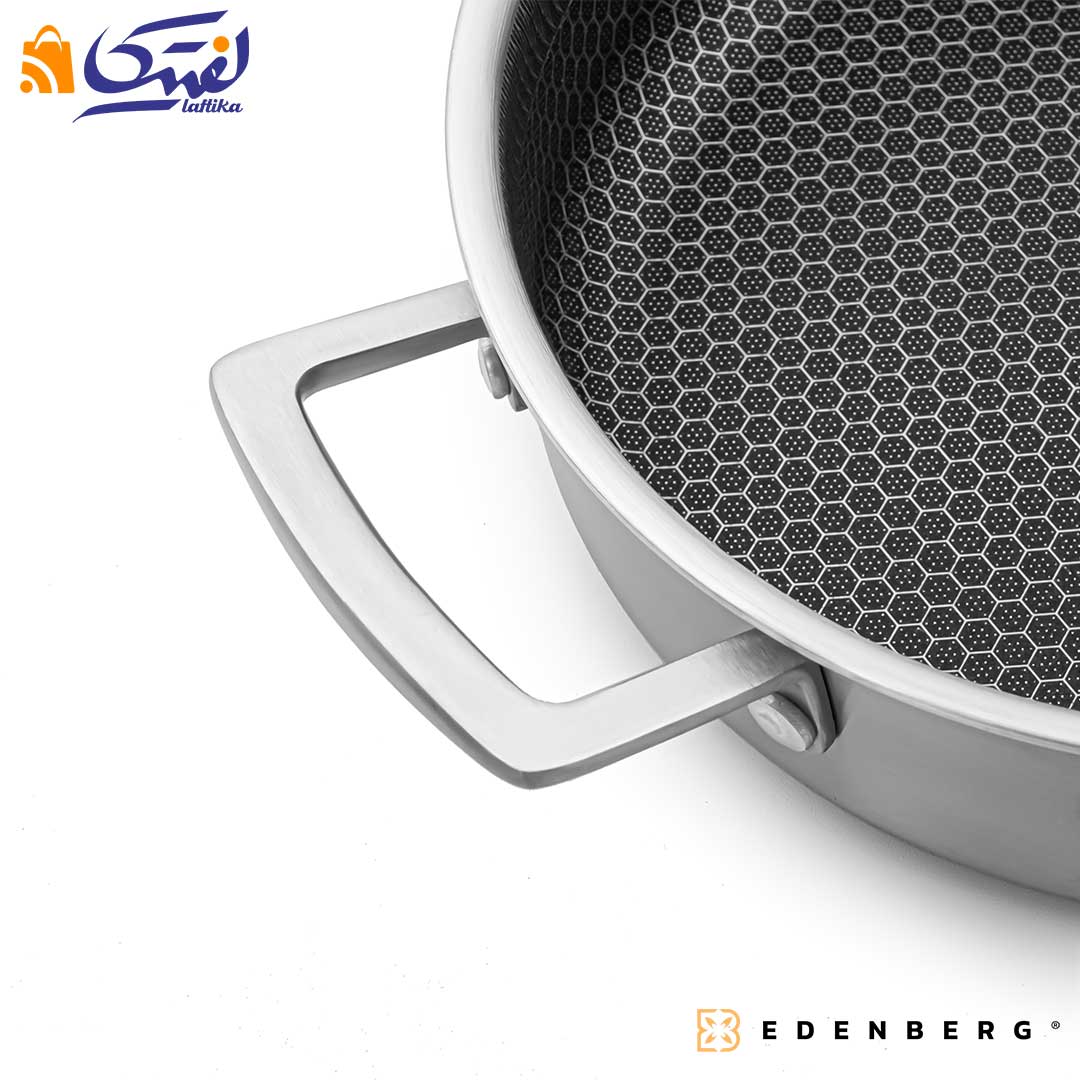 قیمت تابه استیل کربنی دو دسته EDENBERG 14921 سایز 24