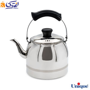 کتری 4 لیتر لوله دار دسته چوبی استیل یونیک UN-7296