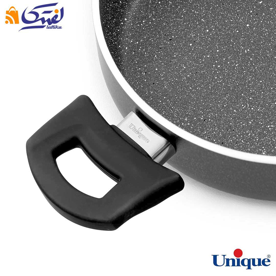 قیمت تابه دو دسته 28 یونیک کف گرانیت طوسی تیره UN-8126