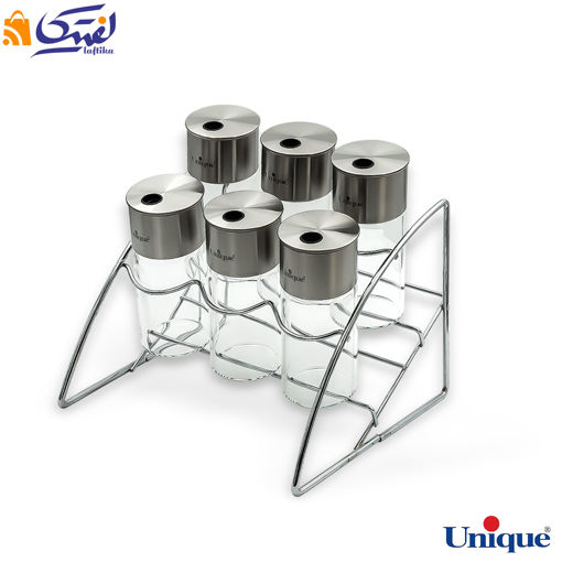 ست جا ادویه فلزی یونیک UN-1630 دو ردیفه 6 عدد