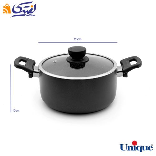 ابعاد قابلمه یونیک UN-8105 کف گرانیت مشکی