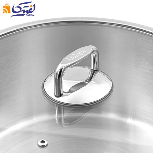 خرید قابلمه استیل یونیک UN-9904 سایز 20 طرح فلت