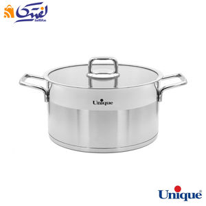 قابلمه استیل یونیک UN-9906 سایز 24 طرح فلت