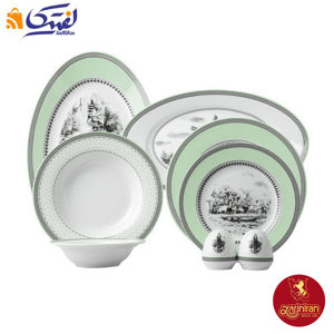سرویس 28 ویلیج سبز چینی زرین ایتالیا اف 6 نفره