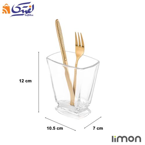 خرید جا قاشقی ایستاده شیشه ای لیمون 2435