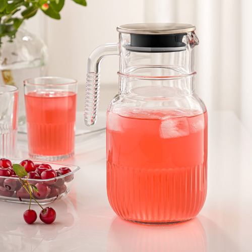 قیمت پارچ شیشه ای شیاردار 1.5 لیتر در استیل لیمون 2375