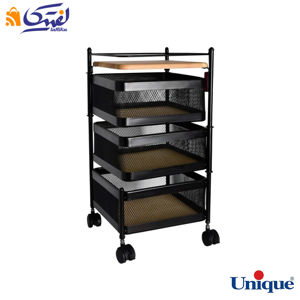 سبد سیب زمینی و پیاز 3 طبقه کلاسیک توری مربع یونیک UN-2960