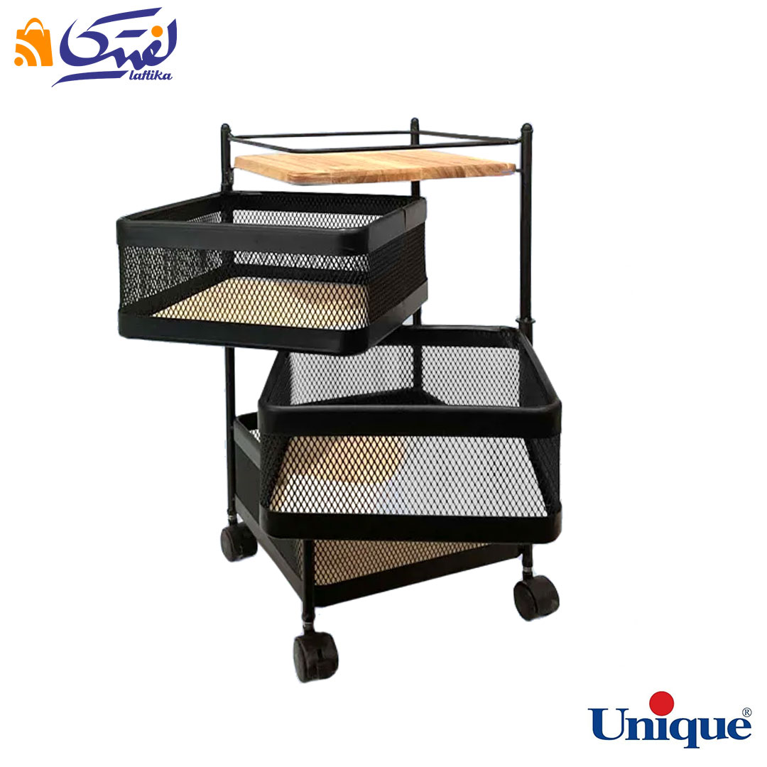 قیمت سبد سیب زمینی و پیاز 3 طبقه کلاسیک توری مربع یونیک UN-2960