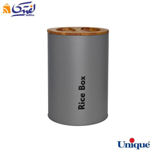 خرید سرویس آشپزخانه یونیک 16 پارچه UN-8052 فیلی(طوسی) با درب بامبو
