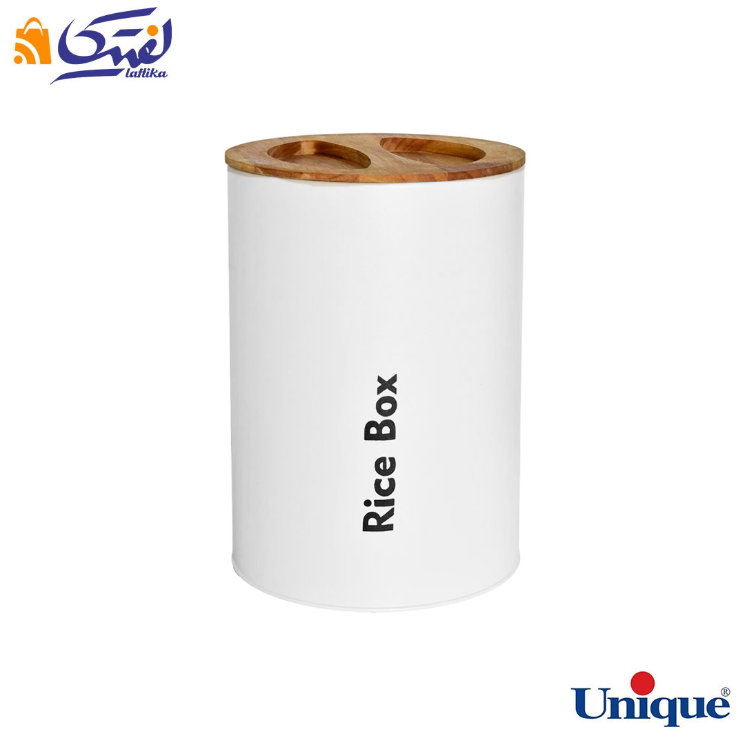 خرید سرویس آشپزخانه یونیک 16 پارچه UN-8060 سفید با درب بامبو