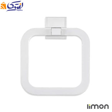 جا حوله آویز دیواری چهار گوش لیمون رنگ سفید 2453