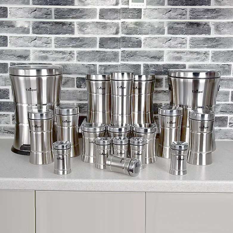 قیمت سرویس آشپزخانه 18 پارچه یونیک کمرباریک تمام استیل UN-4600