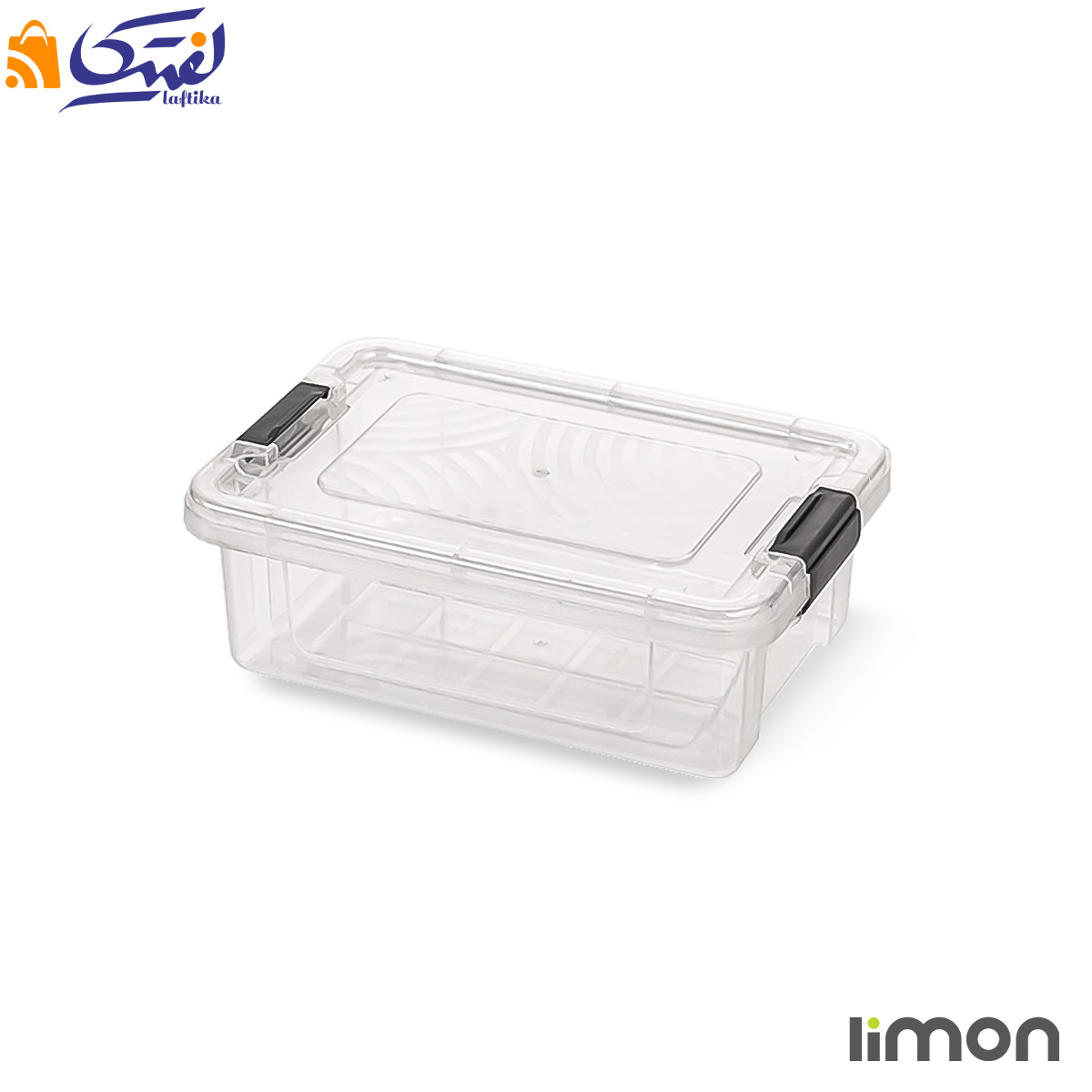 نظم دهنده مستطیل 1.5 لیتر دربدار شفاف لیمون 2393