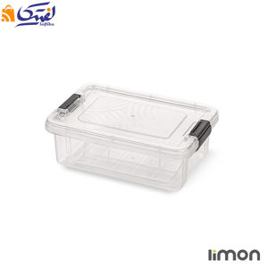 نظم دهنده مستطیل 1.5 لیتر دربدار شفاف لیمون 2393