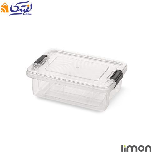 نظم دهنده مستطیل 1.5 لیتر دربدار شفاف لیمون 2393