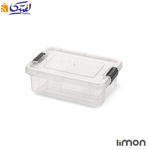 نظم دهنده مستطیل 1.5 لیتر دربدار شفاف لیمون 2393