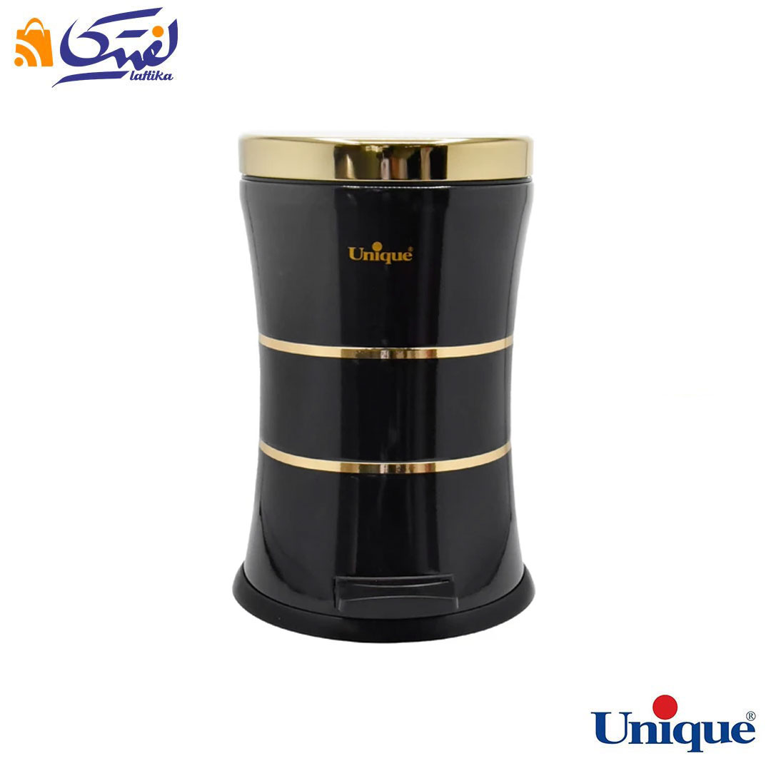 قیمت سرویس آشپزخانه 18 پارچه یونیک کمر باریک خطی مشکی براق طلا UN-4698