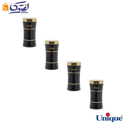 ست سرویس آشپزخانه 18 پارچه یونیک کمر باریک خطی مشکی براق طلا UN-4698