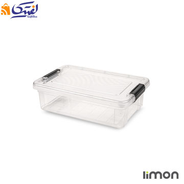 ظرف نظم دهنده مستطیل دربدار شفاف 6 لیتر لیمون 2397