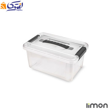 ظرف نظم دهنده دسته دار مستطیل 5 لیتر لیمون 2396