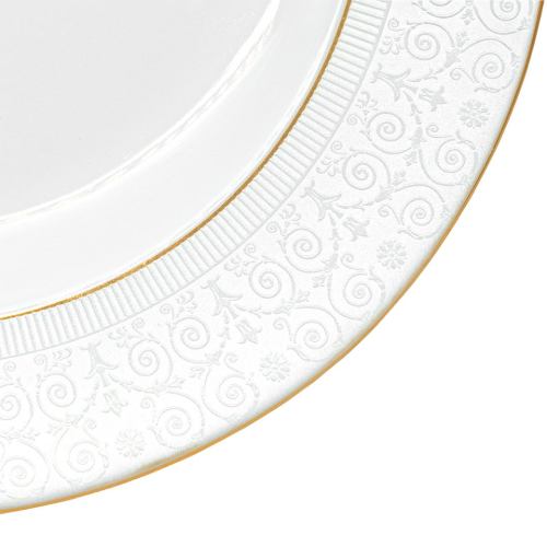 قیمت بشقاب پیش دستی چینی زرین ایتالیا اف طرح سپید صدف سایز 19