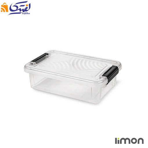 نظم دهنده پلاستیکی مستطیل 3 لیتر درب دار لیمون 2395