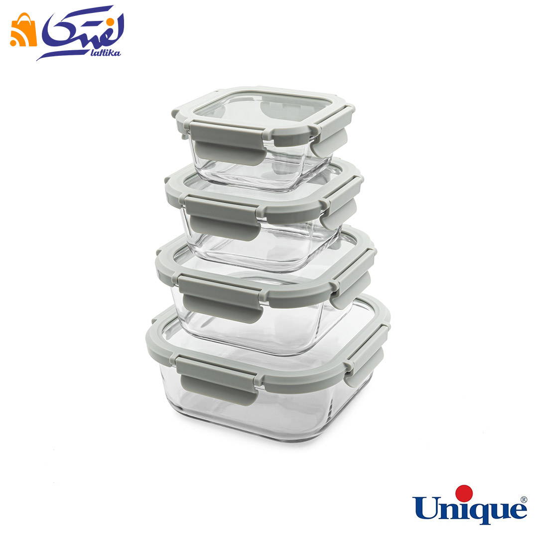 قیمت ظرف غذا مربع 4 عددی پیرکس یونیک UN-1402