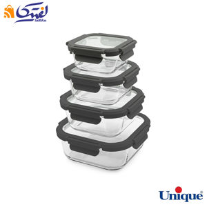 ظرف غذا مربع 4 عددی پیرکس یونیک UN-1402