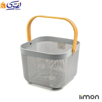 سبد مربع دسته چوبی لیمون 2423