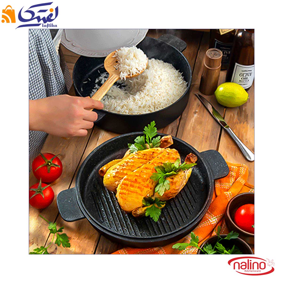تابه چدن دو تکه