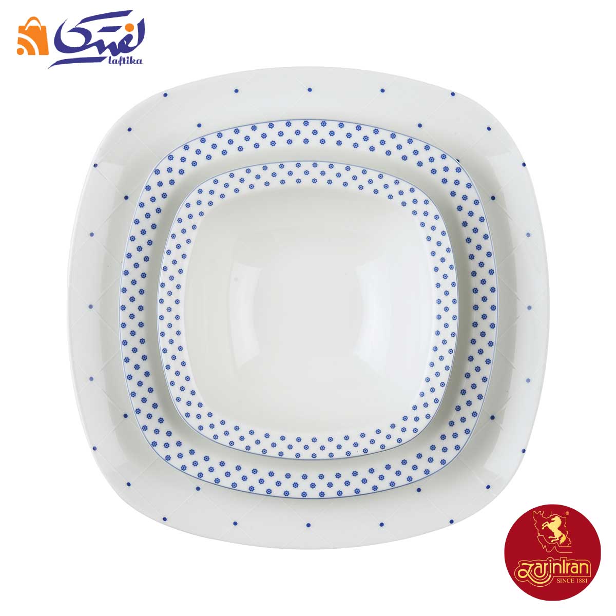 طرح بشقابهای سرویس چینی زرین طرح ورنیکا 