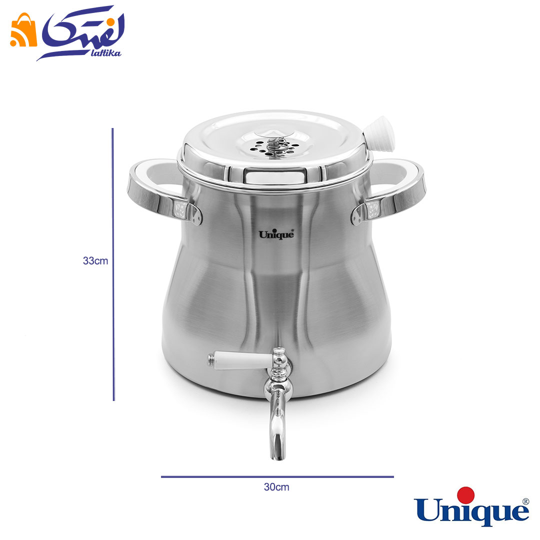 ابعاد کتری و قوری 5.5 لیتر شیردار 6 ضلعی یونیک UN-7255