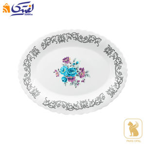 دیس بیضی 1050 پارس اپال طرح نلی آبی کد 180
