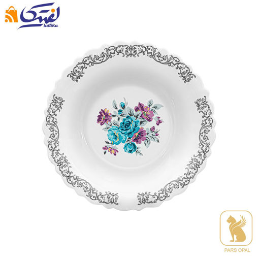 بشقاب گود 225 پارس اپال طرح نلی آبی کد 180