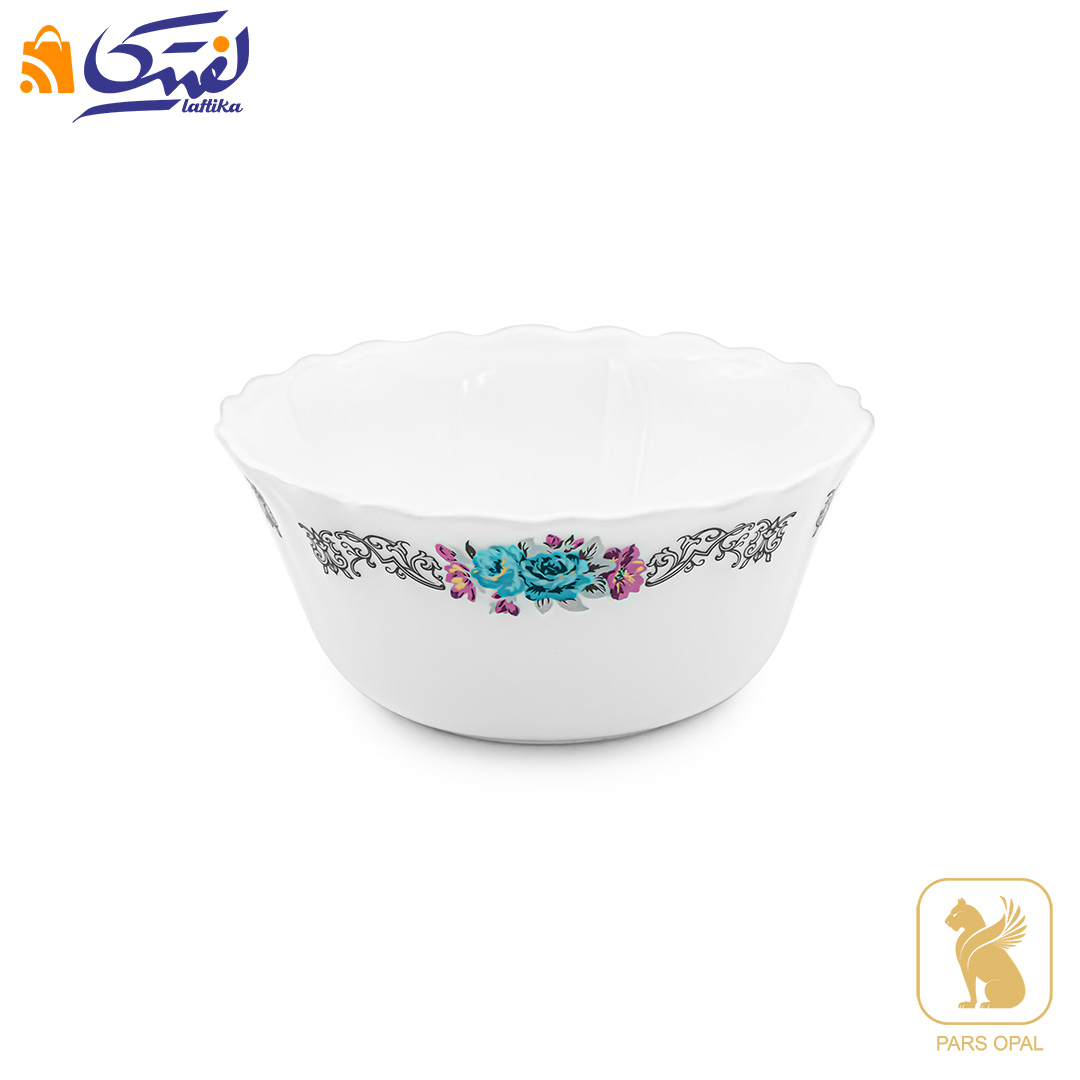 پیاله ماست خوری 720 پارس اپال طرح نلی آبی کد 180