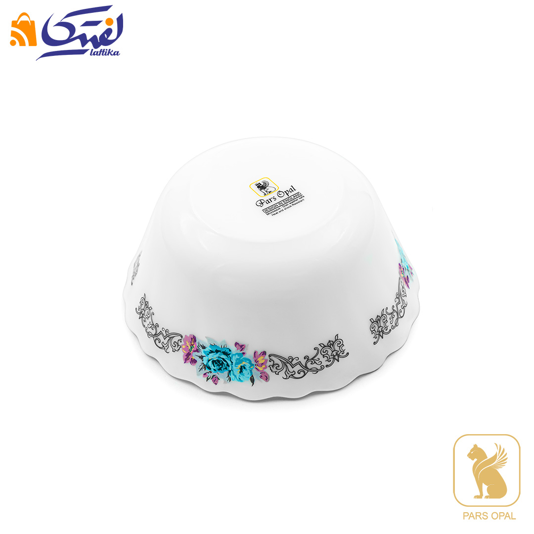 قیمت پیاله ماست خوری 720 پارس اپال طرح نلی آبی کد 180