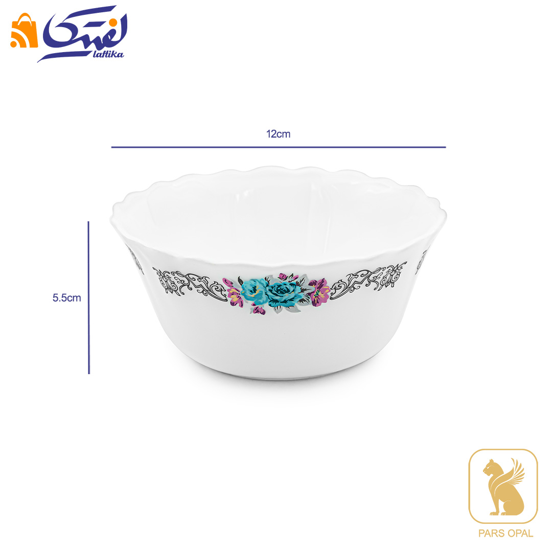 خرید پیاله ماست خوری 720 پارس اپال طرح نلی آبی کد 180