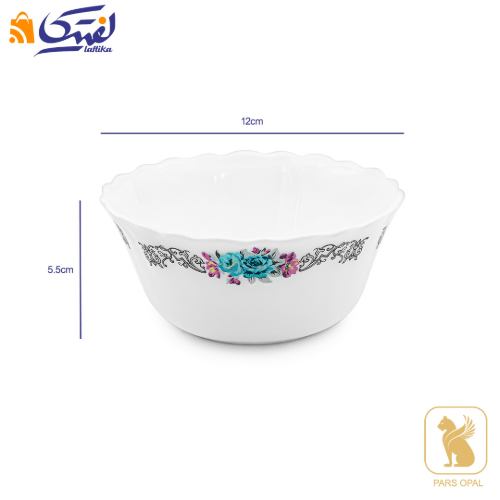 خرید پیاله ماست خوری 720 پارس اپال طرح نلی آبی کد 180
