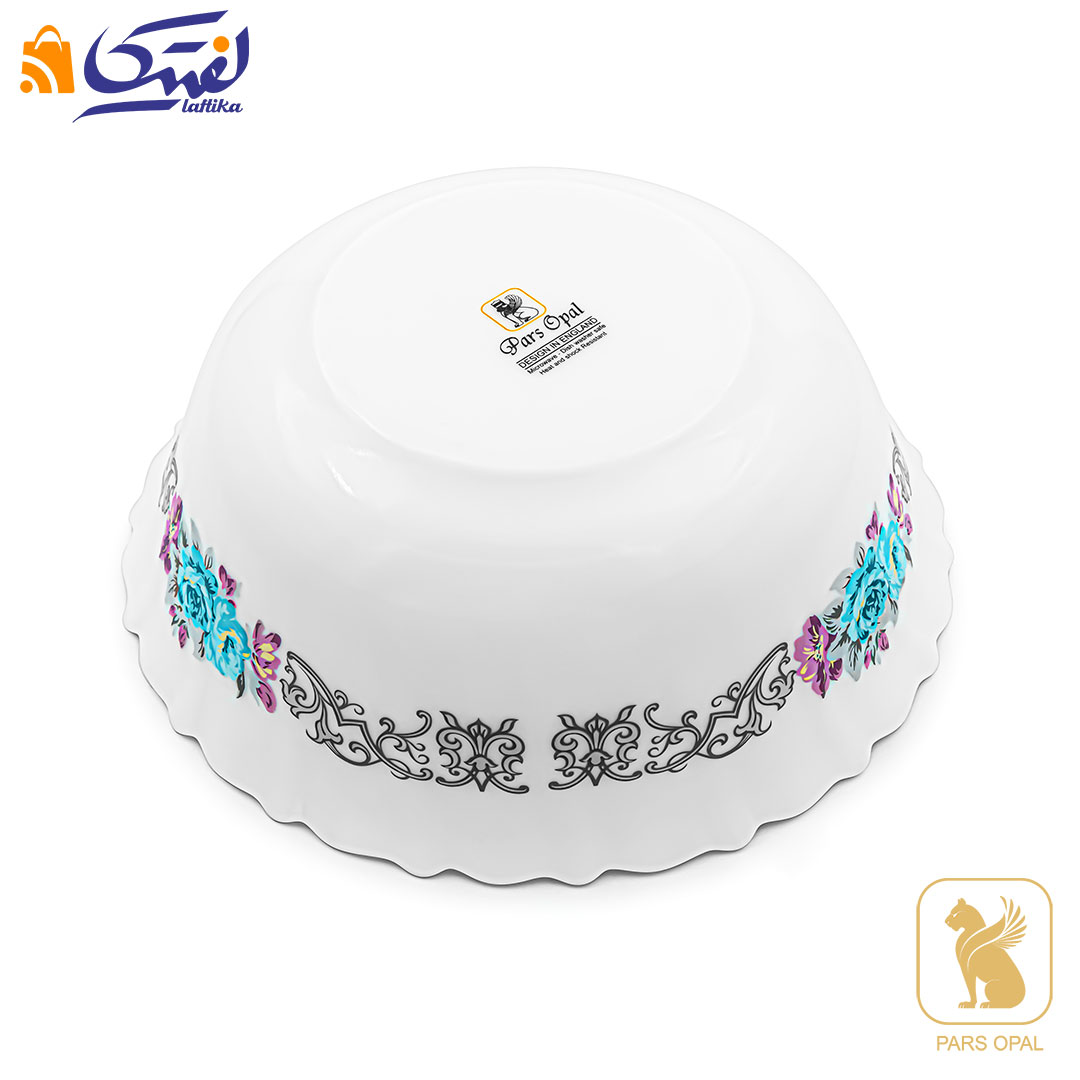 قیمت سالاد خوری 240 پارس اپال طرح نلی آبی کد 180