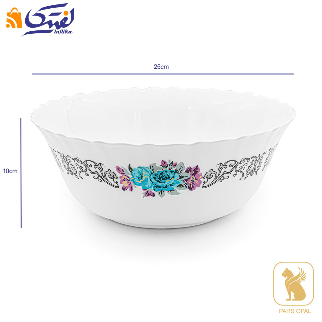 خرید سالاد خوری 240 پارس اپال طرح نلی آبی کد 180