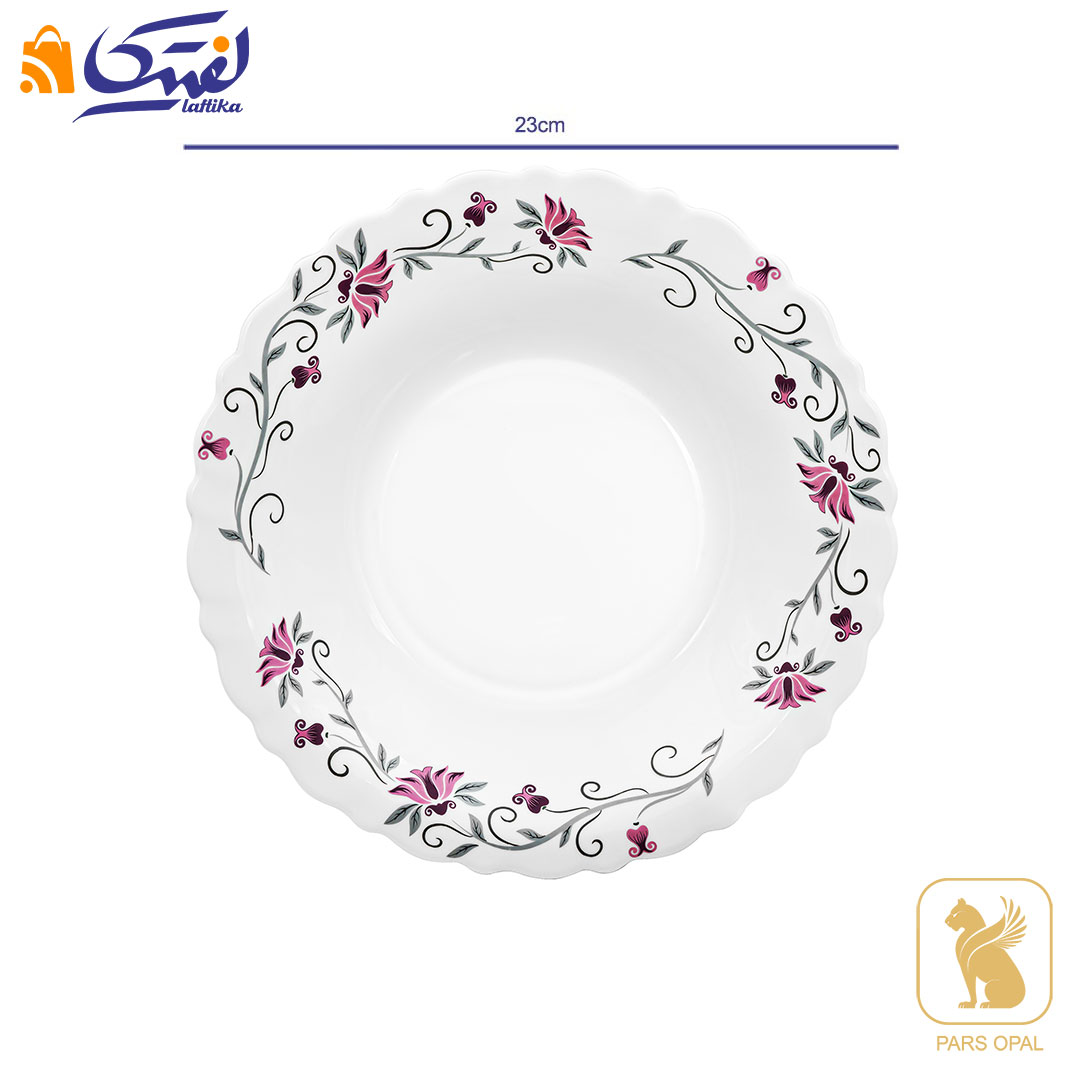 قیمت بشقاب گود 225 پارس اپال طرح لیندا کد 124