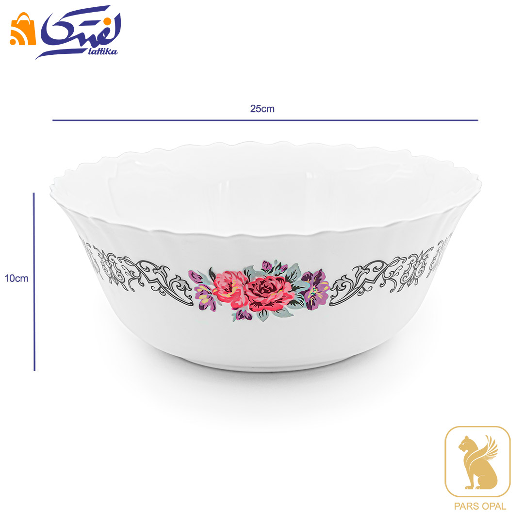 خرید سالاد خوری 240 پارس اپال طرح نلی صورتی کد 181